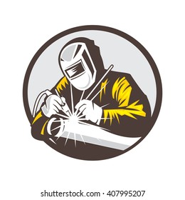 Welder Logo, Welding Logo, Worker 