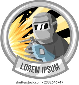 Logo de Welder. Logo para trabajos de soldadura - imagen vectorial. Concepto de diferentes profesiones 