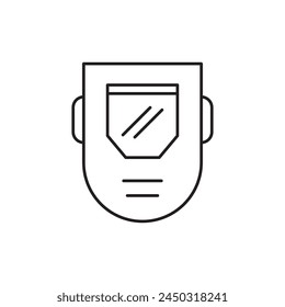 Welder mask icon design, isolated on white background, vector illustration