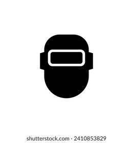 Welder mask icon with glyph style.