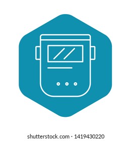 Welder mask icon. Outline welder mask vector icon for web design isolated on white background