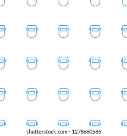 welder mask icon pattern seamless white background. Editable outline welder mask icon. welder mask icon pattern for web and mobile.