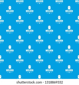 Welder mask pattern vector seamless blue repeat for any use