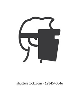 Welder mask vector icon