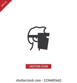 Welder mask vector icon