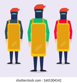 welder occupation isolated vector illustration in flat style