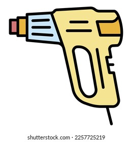 Welder Pistole Symbol. Rahmenschweisser-Pistole, Vektorsymbol-Farbe einzeln auf Weiß