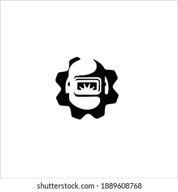 Welder Symbol Logo. Vector Illustration.