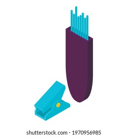 Welder tool icon. Isometric illustration of welder tool vector icon for web