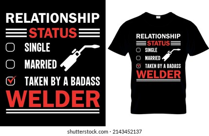 Welder T-shirt Design - Welder Typography Design