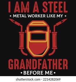Welder tshirt design vector design 