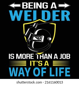 Welder T-Shirt Design Vector EPS File