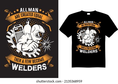 welder tshirt design vector file