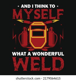 Welder tshirt design vector illustration