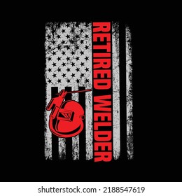 Welder typography and t shirt design