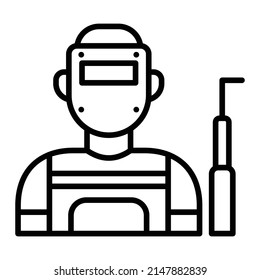 Welder vector icon. Can be used for printing, mobile and web applications.