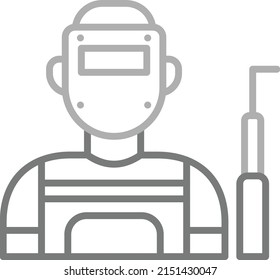 Welder vector icon. Can be used for printing, mobile and web applications.