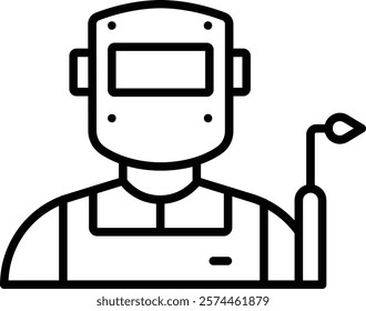 Welder vector icon. Can be used for printing, mobile and web applications.