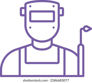 Welder vector icon. Can be used for printing, mobile and web applications.