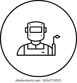 Welder vector icon. Can be used for printing, mobile and web applications.