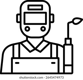 Welder vector icon. Can be used for printing, mobile and web applications.