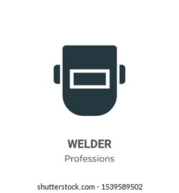 Welder vector icon on white background. Flat vector welder icon symbol sign from modern professions collection for mobile concept and web apps design.