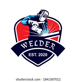 vector de soldadura , vector de logotipo industrial