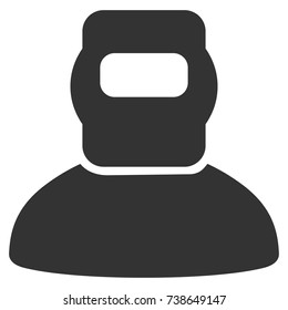 Welder vector pictogram. Style is flat graphic gray symbol.