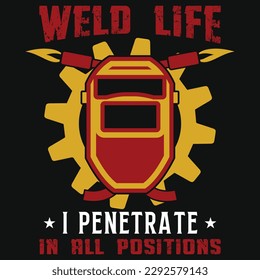 Welder or welding graphics tshirt design 