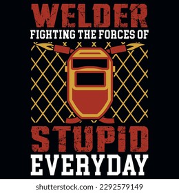 Welder or welding graphics tshirt design 