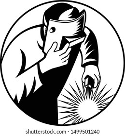 Welder Welding Torch Vector Silhouette