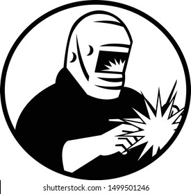 Welder Welding Torch Vector Silhouette Stock Vector (Royalty Free ...