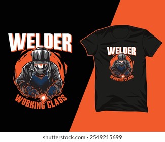 O projeto da camisa de trabalho do soldador