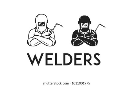 Welders illustration black & white