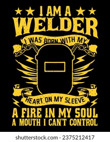 welders life vector tshirt design