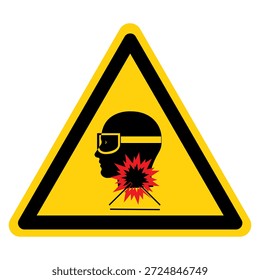 Welding ARC Wear Proper Eye Protection Symbol Sign, Vector Illustration, Isolated On White Background Label .EPS10