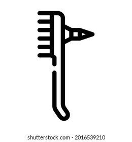 welding brush line icon vector. welding brush sign. isolated contour symbol black illustration
