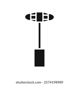 Welding chipping hammer icon Simple thin line flat symbol