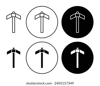 Welding chipping hammer vector icon set. Construction hand hammer vector illustration suitable for apps and websites UI designs.