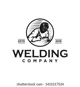 Welding Company Logo Design, Welder Working