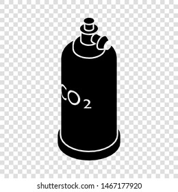 Welding cylinder co2 icon. Simple illustration of welding cylinder co2 vector icon for web