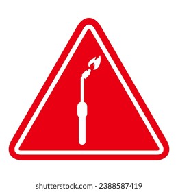 Welding danger technology icon, metal tool equipment symbol, safe weld vector illustration .