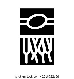 vectores de icono de glifo de electrodos de soldadura. señal de electrodos de soldadura. símbolo de contorno aislado ilustración negra