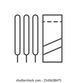 Welding electrodes line outline icon