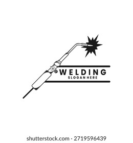 Soldagem modelo de vetor de design de logotipo elegante