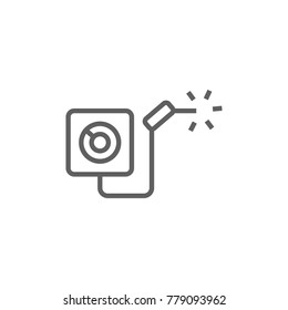 Welding equipment icon vector