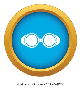 Welding glasses icon blue vector isolated on white background for any design
