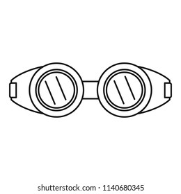 Welding glasses icon. Outline illustration of welding glasses vector icon for web design isolated on white background