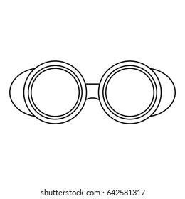 Welding glasses icon in outline style isolated vector illustration