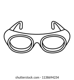 Welding glasses icon. Outline welding glasses vector icon for web design isolated on white background